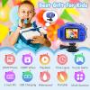 Agoigo Kids Waterproof Camera - Children Underwater HD Video Digital Camcorder, Portable Travel Toy for Toddler - Ideal Christmas Birthday Gifts for Boys Girls Age 3-12 with 32GB Card (Dark Blue) view 2