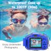 Agoigo Kids Waterproof Camera - Children Underwater HD Video Digital Camcorder, Portable Travel Toy for Toddler - Ideal Christmas Birthday Gifts for Boys Girls Age 3-12 with 32GB Card (Dark Blue) view 3