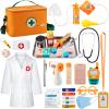 EFO SHM Doctor Kit for Kids, 34 Pcs Kids Doctor Playset kit for Toddlers 3-5 with Medical Storage Bag & Real Stethoscope, for Boys and Girls Fun Role Playing Game, Doctor Play for Kids Toddlers view 1