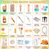 EFO SHM Doctor Kit for Kids, 34 Pcs Kids Doctor Playset kit for Toddlers 3-5 with Medical Storage Bag & Real Stethoscope, for Boys and Girls Fun Role Playing Game, Doctor Play for Kids Toddlers view 3