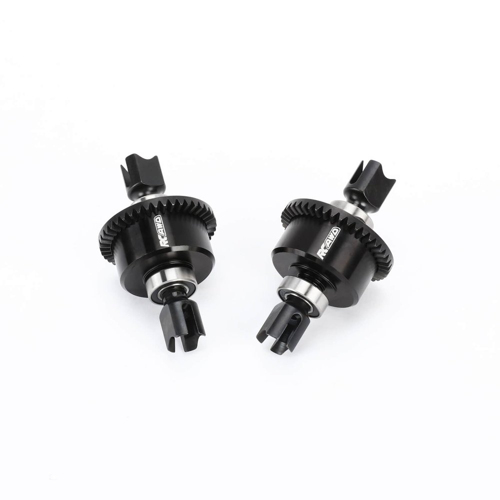 RCAWD 2PcsFront Rear Diff Set, Spiral 43T 10k Oil for Arrma 1/7 Fireteam Mojave 1/8 Karton Notorious Outcast Talion Hopups Upgrade Parts ARA310957(Black)