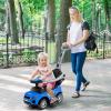 OLAKIDS 4 in 1 Ride on Push Car, Toddlers Stroller Sliding Walking Toy with Horn, Music, Lights, Removable Guardrails and Handle, Underneath Storage, Baby Foot-to-Floor Walker for Boys Girls (Navy) view 2