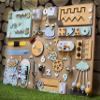 1 2 3 Year Old Girl Boy Gift Toddler Busy Board Sensory Activity Board Montessori Toys for Baby Dementia Fidget Toy Adult Boards Parts view 3