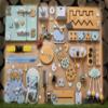 1 2 3 Year Old Girl Boy Gift Toddler Busy Board Sensory Activity Board Montessori Toys for Baby Dementia Fidget Toy Adult Boards Parts view 4