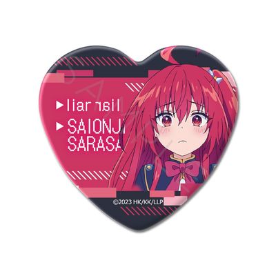TV Anime Liar Sarasa Saionji Heart Shaped Can Badge C