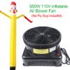 RIAHNEAH 17.7in Blower, Outdoor Inflatable Jumpman Dancer 110V 950W Low Noise Air Blower, Electric Blower Suitable for Air Models And Dance Stars, Black view 4