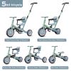newyoo Toddler Tricycle with Push Handle for 1-3 Year Old, Toddler Bike, Birthday Gifts and Toys for Boys and Girls, 5 in 1 Kids Trike, Convert to Baby Balance Bike, Green, TR007 view 2