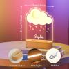 Bemaystar Personalized Gifts for Kids - Star Acrylic 3D Lamp,Personalized Night Light,Customize Name,Lamp Decoration Gift for Daughter Son,Children's Bedroom Decorative Gifts for Boys and Girls, A-Cloud Moon view 2