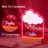 Bemaystar Personalized Gifts for Kids - Star Acrylic 3D Lamp,Personalized Night Light,Customize Name,Lamp Decoration Gift for Daughter Son,Children's Bedroom Decorative Gifts for Boys and Girls, A-Cloud Moon view 4