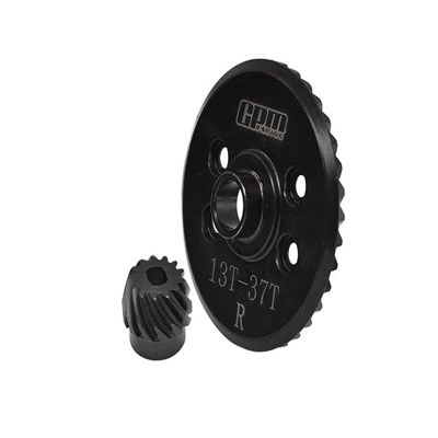 40Cr Steel Spiral-Cut 37-Tooth Ring and 13-Tooth Pinion Differential Gear Set for Traxxas 1:10 Slash/Ford GT/Corvette/HOT Rod/Raptor PRO/Mustang GT/HOSS/Stampede/GR Supra GT4 / RUSTLER