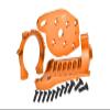 Aluminum Motor Mounts for Traxxas 1:10 MAXX 89076-4 / MAXX with WideMAXX 89086-4 Monster Truck Upgrades - Orange view 1
