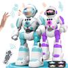 VATOS Robot Toys for Kids, 2PCS Remote Control Robot with Record Voice & Gesture Sensing Control, Rechargeable Programmable Music Dancing Functions for Toddler Boys Age 3 4 5 6 7 8 Years Old view 1