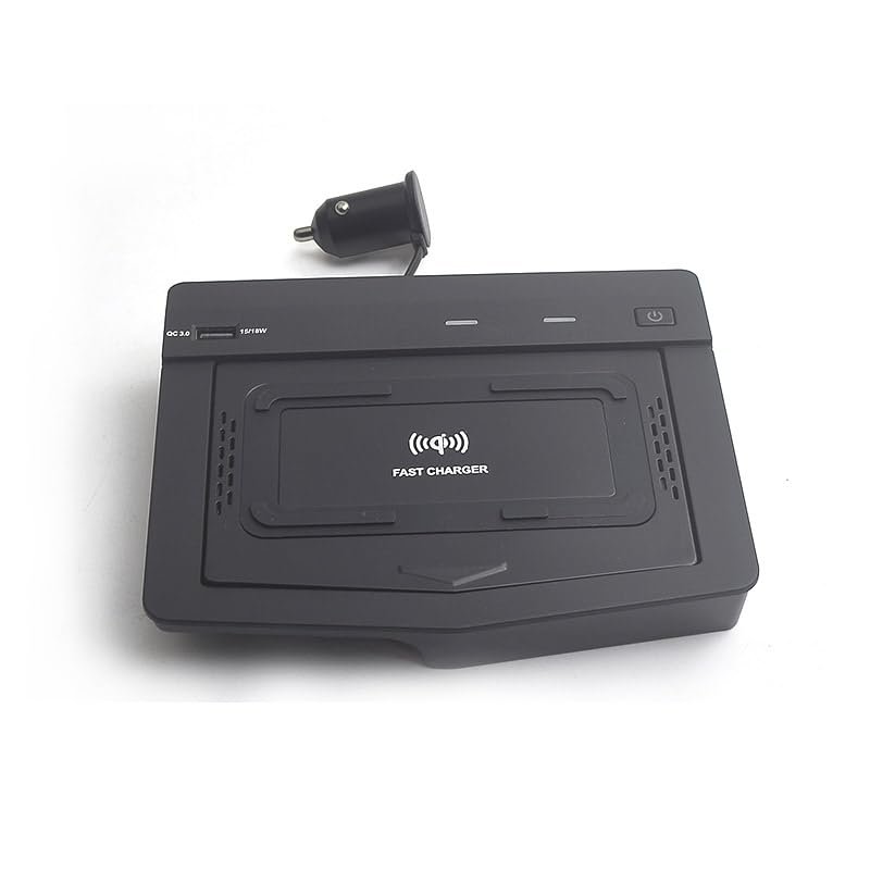 Car Qi Wireless Charger Compatible with Cadillac XT4 Accessories 15w Fast Phone Charging Plate Adapter Interior Modification Parts 2018-2023