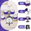 Kids Jazz Drum Set Rock Kit Toys for 3-7 Year Olds - 5 Piece Toddler Band Musical Instrument Educational Percussion Birthday Playset view 2