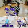 Kids Jazz Drum Set Rock Kit Toys for 3-7 Year Olds - 5 Piece Toddler Band Musical Instrument Educational Percussion Birthday Playset view 4