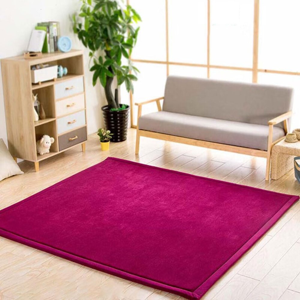 Dmkjdzsw Crawling Mat for Baby Non-SlipNursery RugCoral Velvet Area Rugs2cm Thick Kids Carpet