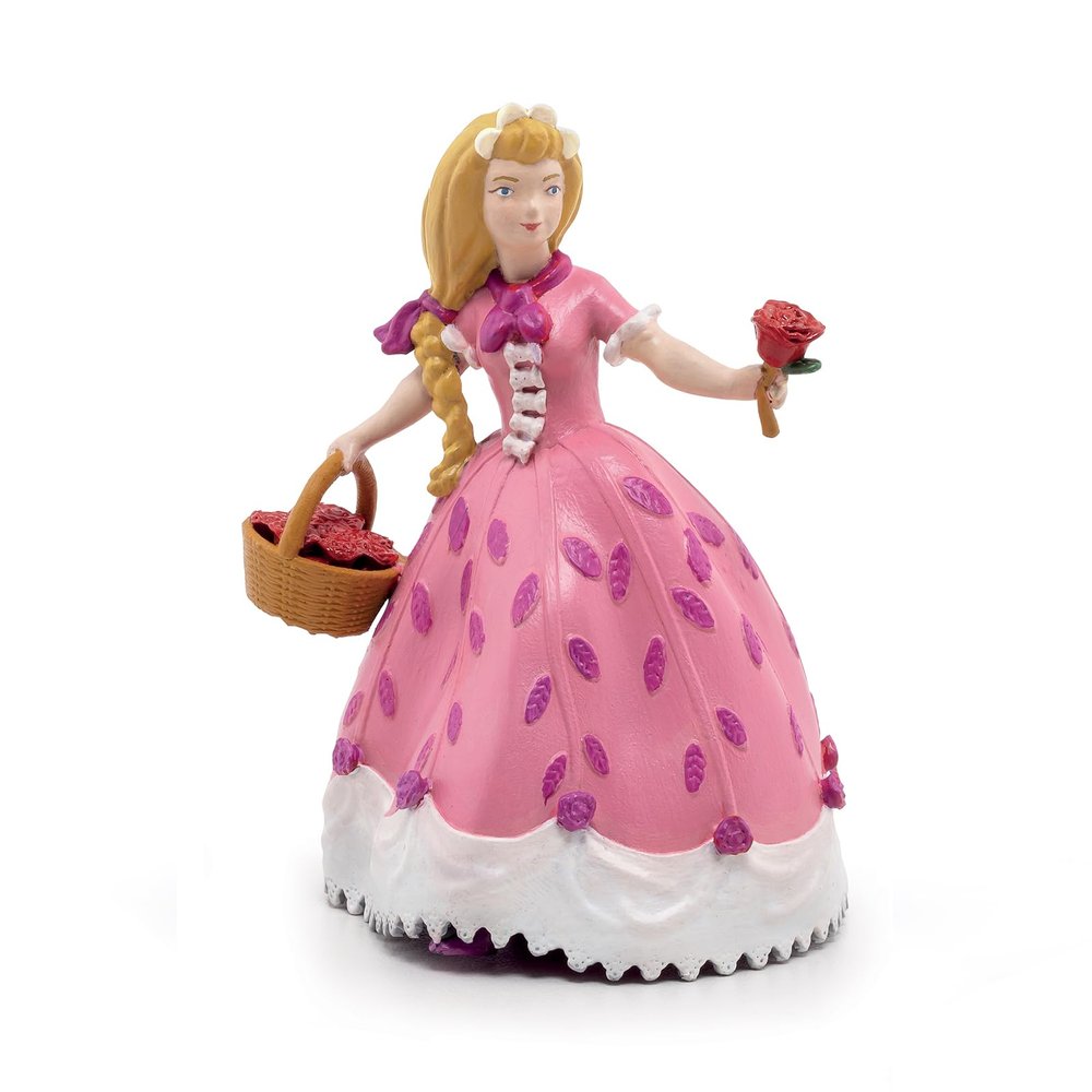 PAPO - Princess with a Rose Figurine - Ages 3+ - Realistic Hand-Painted Fairy Tale Character - Highly Detailed Collectible Model - Durable & Safe - Ideal for Kids & Collectors - Gift Idea