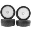 4Pack ShareGoo RC 85mm/3.34" Rubber Tires Front Rear Tyres 12mm Hex Wheel Compatible with Redcat HPI HSP Kyosho 1/10 RC Off-Road Car Buggy (White) view 2