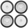 4Pack ShareGoo RC 85mm/3.34" Rubber Tires Front Rear Tyres 12mm Hex Wheel Compatible with Redcat HPI HSP Kyosho 1/10 RC Off-Road Car Buggy (White) view 3