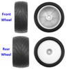 4Pack ShareGoo RC 85mm/3.34" Rubber Tires Front Rear Tyres 12mm Hex Wheel Compatible with Redcat HPI HSP Kyosho 1/10 RC Off-Road Car Buggy (White) view 4
