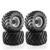 Chanmoo 1/8 RC Monster Truck Tires and 17mm Hex Wheels Rims Rubber Buggy Tyres for 1:8 Scale Off Road Truck Car Kaiju Tmaxx E-Revo 3.3 Arrma Kraton 6S Typhon 3S Traxxas Maxx HPI Redcat 4PCS (White) view 1