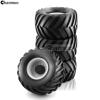 Chanmoo 1/8 RC Monster Truck Tires and 17mm Hex Wheels Rims Rubber Buggy Tyres for 1:8 Scale Off Road Truck Car Kaiju Tmaxx E-Revo 3.3 Arrma Kraton 6S Typhon 3S Traxxas Maxx HPI Redcat 4PCS (White) view 3