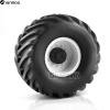 Chanmoo 1/8 RC Monster Truck Tires and 17mm Hex Wheels Rims Rubber Buggy Tyres for 1:8 Scale Off Road Truck Car Kaiju Tmaxx E-Revo 3.3 Arrma Kraton 6S Typhon 3S Traxxas Maxx HPI Redcat 4PCS (White) view 4