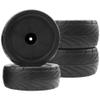 4Pack ShareGoo RC 85mm/3.34" Rubber Tires Front Rear Tyres 12mm Hex Wheel Compatible with Redcat HPI HSP Kyosho 1/10 RC Off-Road Car Buggy (Black) view 2