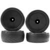 4Pack ShareGoo RC 85mm/3.34" Rubber Tires Front Rear Tyres 12mm Hex Wheel Compatible with Redcat HPI HSP Kyosho 1/10 RC Off-Road Car Buggy (Black) view 3