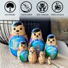 AEVVV London Bear British Nesting Dolls Set of 7 pcs - British Themed Gifts Matryoshka Doll - Russian Dolls English Decorations - London Souvenirs Gifts UK view 4