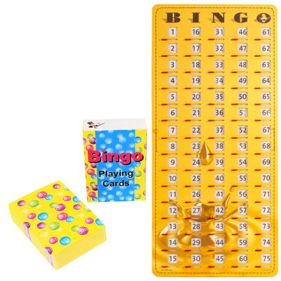 MR CHIPS Jam-Proof Gold Rush Master Board Bingo Card Slide with Shutters Plus Deck of Calling Cards