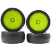 4Pack ShareGoo RC 85mm/3.34" Rubber Tires Front Rear Tyres 12mm Hex Wheel Compatible with Redcat HPI HSP Kyosho 1/10 RC Off-Road Car Buggy (Green) view 2
