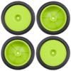 4Pack ShareGoo RC 85mm/3.34" Rubber Tires Front Rear Tyres 12mm Hex Wheel Compatible with Redcat HPI HSP Kyosho 1/10 RC Off-Road Car Buggy (Green) view 3