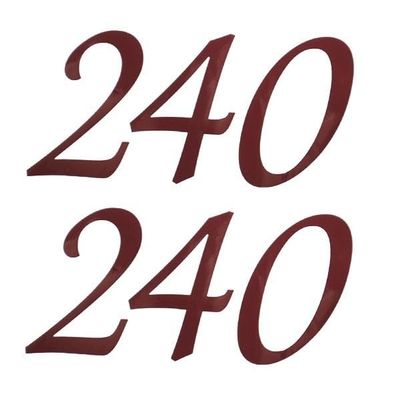 Boat Decals 153873 | 240 Burgundy 6 1/2 x 3 Inch (Pair)