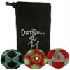 DIRTBAG Lover Footbag 3-Pack with Pouch, Includes Three Original and Unique Premium Quality Hand Sewn Footbags and Carry Pouch. (Green/Black, Red, Red/Grey, Blck Pouch) view 1