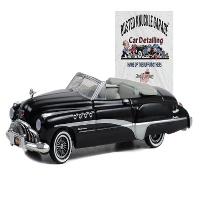 1:64 Busted Knuckle Garage Series 2-1949 Roadmaster Rivera Convertible Busted Knuckle Garage Car Detailing 39120-A [Shipping from Canada]