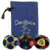 DIRTBAG Lover Footbag 3-Pack with Pouch, Includes Three Original and Unique Premium Quality Hand Sewn Footbags and Carry Pouch. (Blue/Yellow, Rainbow, Rasta, Blue Pouch) view 1