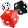 Blulu 3 Pack Large Inflatable Dice Jumbo Giant Inflatable Dice for Indoor Outdoor Broad Game Ludo Pool Party Favor(12 Inch,White, Black, Red) view 1