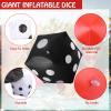 Blulu 3 Pack Large Inflatable Dice Jumbo Giant Inflatable Dice for Indoor Outdoor Broad Game Ludo Pool Party Favor(12 Inch,White, Black, Red) view 2