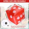Blulu 3 Pack Large Inflatable Dice Jumbo Giant Inflatable Dice for Indoor Outdoor Broad Game Ludo Pool Party Favor(12 Inch,White, Black, Red) view 3