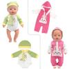 SOTOGO 5 Sets Doll Clothes Outfits Jumpsuits for 14 to 16 Inch New Born Dolls, American 18 Inch Dolls Clothes and Accessories view 2