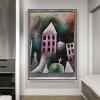 DIY Oil Painting Kit,Destroyed Place Painting by Paul Klee Paint by Numbers Kit for Kids and Adults view 2
