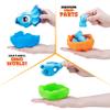 Smashers Junior Dino Dig Small Egg (Triceratops) by ZURU 12+ Surprises Compounds Mold Dinosaur Preschool Toys Build Construct Sensory Play - 3 Years + view 3