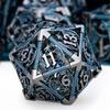 ARUOHHA Hollow DND Metal Dice Set Black Blue Dragons D and D Dice with Gift Box, Role Playing Games Dungeons Polyhedral Dice D20 D12 D10 D8 D6 D4 view 3