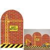 FiVan Arch Backdrop Cover Construction Tower Crane Theme Bilayer Round Top Background for Baby Birthday Party Decoration view 1