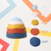 Balance Stepping Stones for Kids - romrex 5pcs Vibrant and Nature-Themed Balance Stones to Encourage Toddler Balance & Gross Motor Skills with Rubber Bottom and Embossed Surface view 2