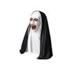 BaronHong Full Head Realistic Evil Nun Mask with Headscarf Bloody Mouth,Halloween Cosplay Costume Party(A,M) view 2