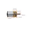 CHANCS N20 Small Dc Motor 12V 100RPM Shaft Length 10mm Geared Motor with Metal Gearbox Motor for DIY RC Toys 2PCS view 2