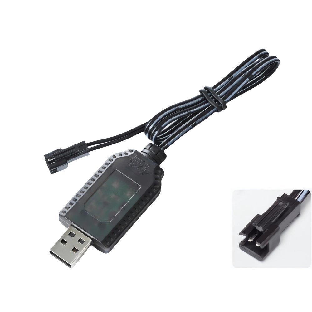 Aliwisdom Universal RC Charger Cable with SM-2P Plug Connector for (4-8s) 4.8V 6V 7.2V 8.4V 9.6V Ni-MH/Ni-CD Battery Pack, Compatible RC Car/Boat/Plane/Drone/Tank (8.4V)