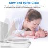 GAOMON Toilet Seat, Round Toilet Seat with Toddler Seat Built in, Potty Training Toilet Seat Round Fits Both Adult and Child, with Slow Close and Magnets- white and pink view 3